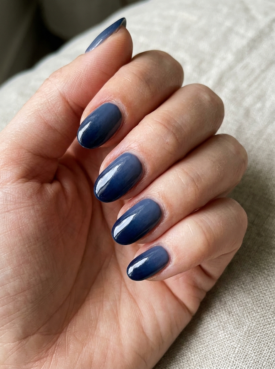 Dark Blue Ombre als Dunkelblaue Nägel Ideen Inspiration 2026